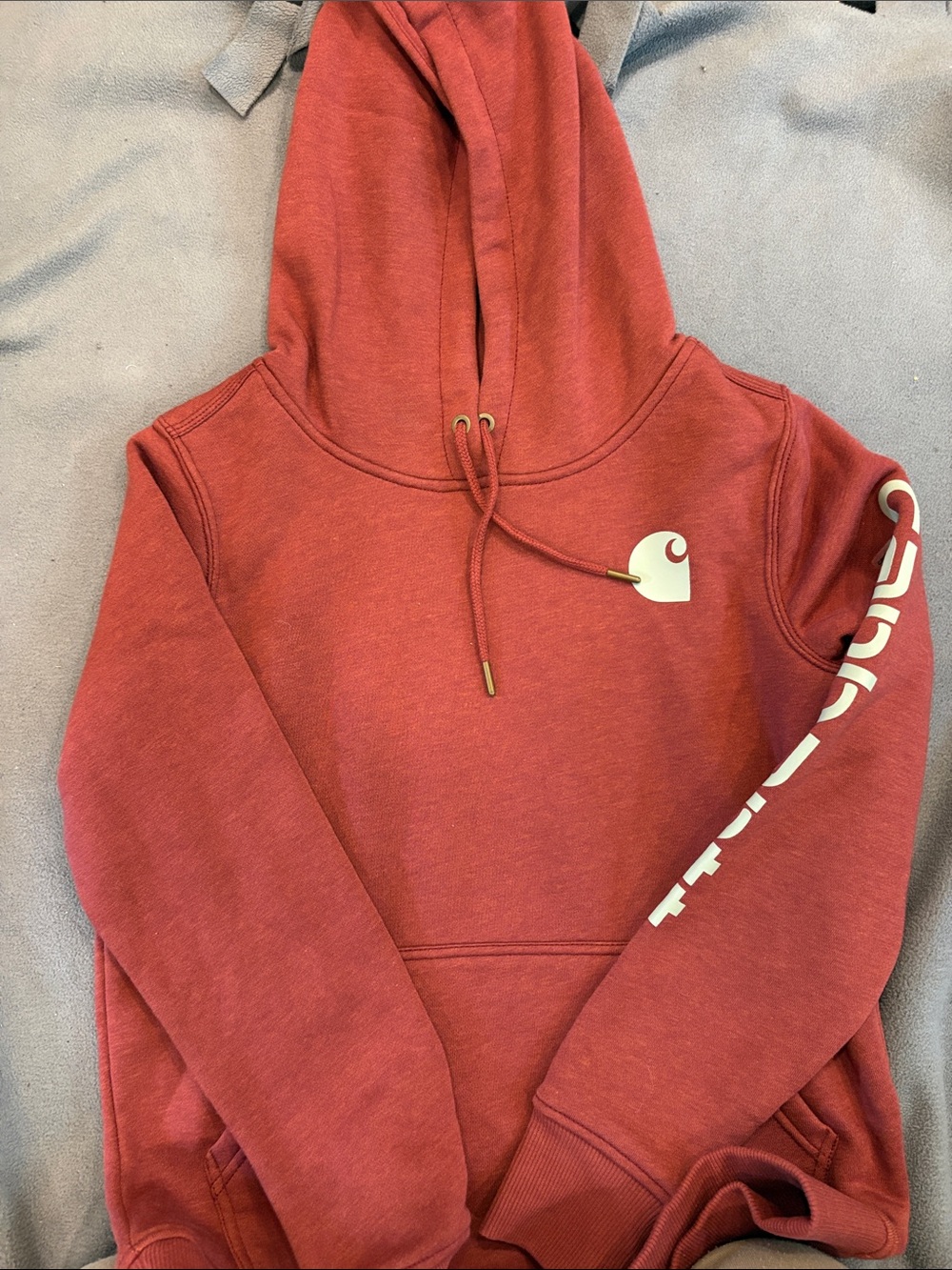 Carhartt Women’s Rust Hoodie with White Logo